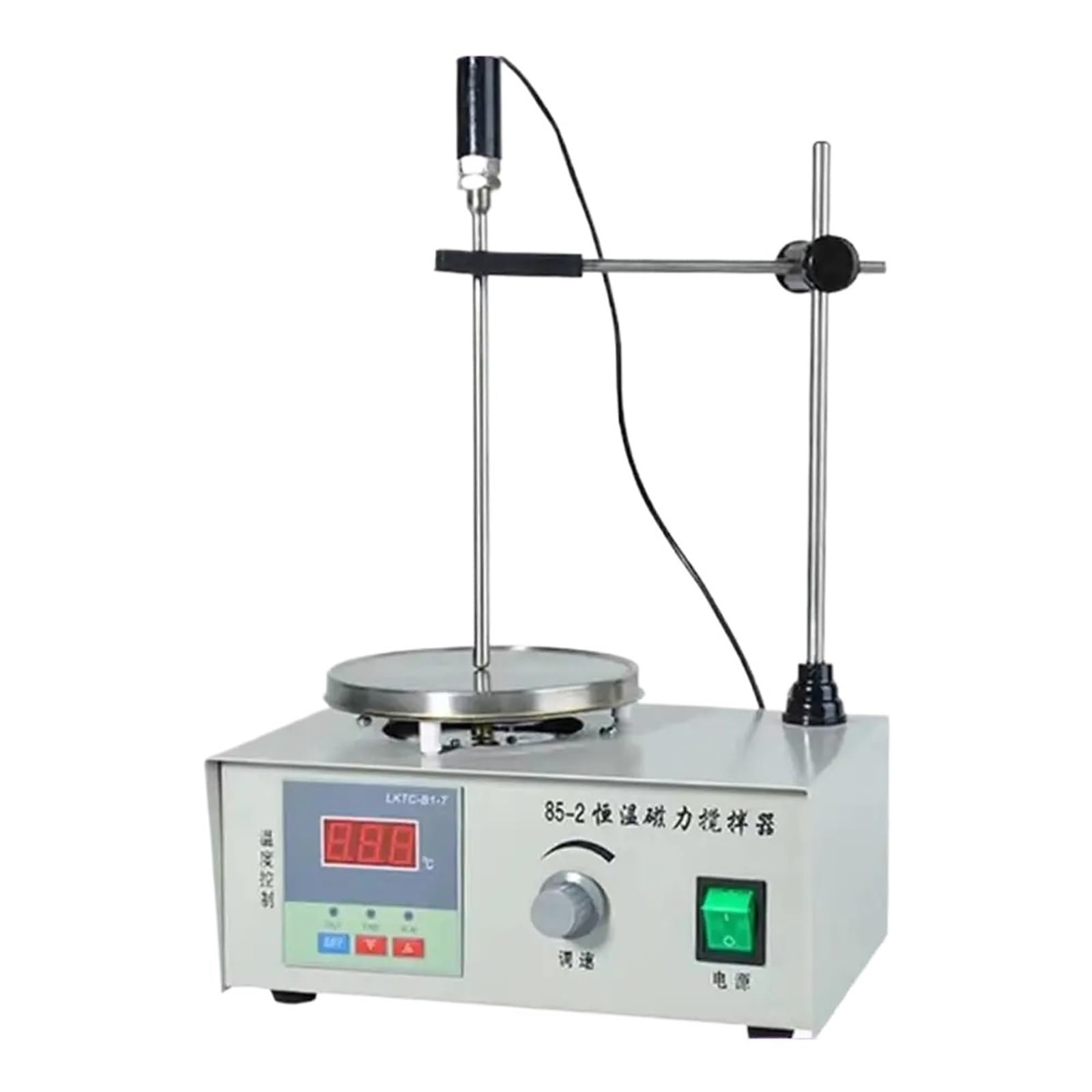 CUDTAPI Heating Magnetic Stirrer Hot Plate W/Stir Bar 0-2000R/Min Vor-tex Mixer Distillation Kit Chemistry Laboratory Equipment