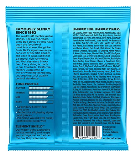 Ernie Ball 2225 Extra Slinky Lot de 5 cordes pour guitare électrique - Les Beatles, Paul McCartney, John Lennon, RIngo Starr, George Harrison Ernie Ball 2225 Extra Slinky Lot de 5 cordes pour guitare électrique – Image 3