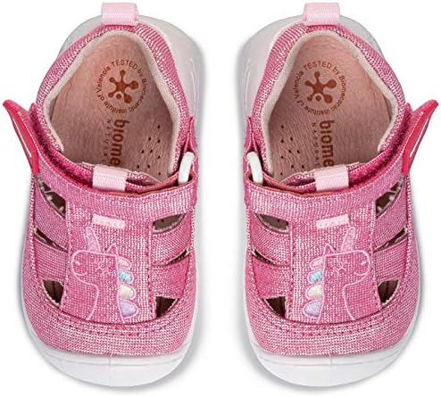 Sandali Biomecanics Per Bambine - In Pelle Con Chiusura A Strappo, Design Con Cuori