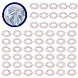 cobee 100Pcs Pearl Napkin Rings, Gold Disposable Napkin Rings Imitation Pearl Napkins Ring Holder Beaded Serviette Ring Buckles for Valentine's Day Wedding Party Dinner Table Decor Daily Use