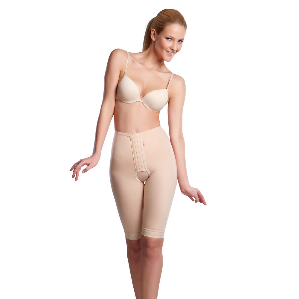 LIPOELASTIC® TF Variant - Guaina di Compressione Post-operatoria (liposuzione Basso Addome, Glutei, Zona pelvica, Fianchi e Cosce) (Beige, S)