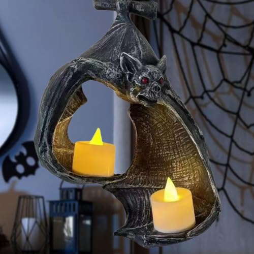 Soporte de pared para vela gótico: decora sin ocupar espacio con este murciélago 4