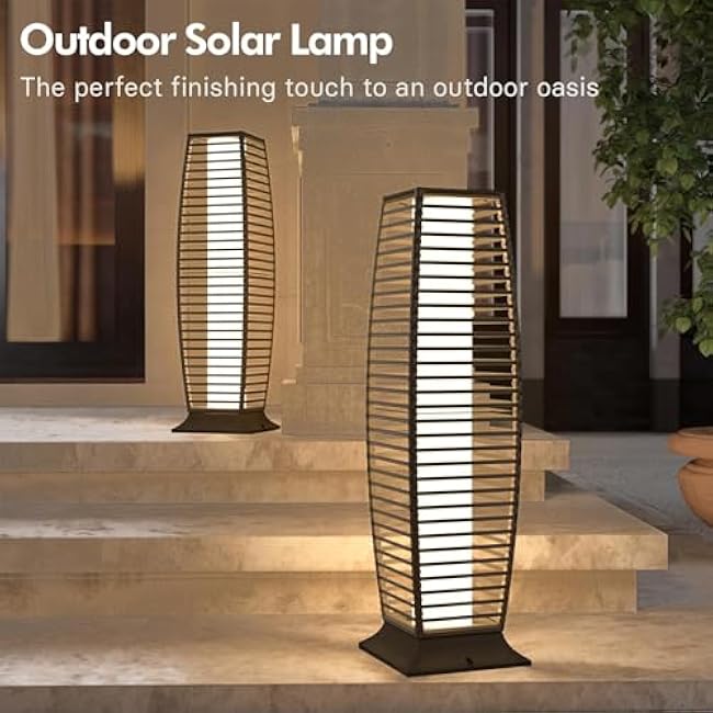 Grand patio Solar Powered Waterproof Crossover Outdoor Floor Lamp