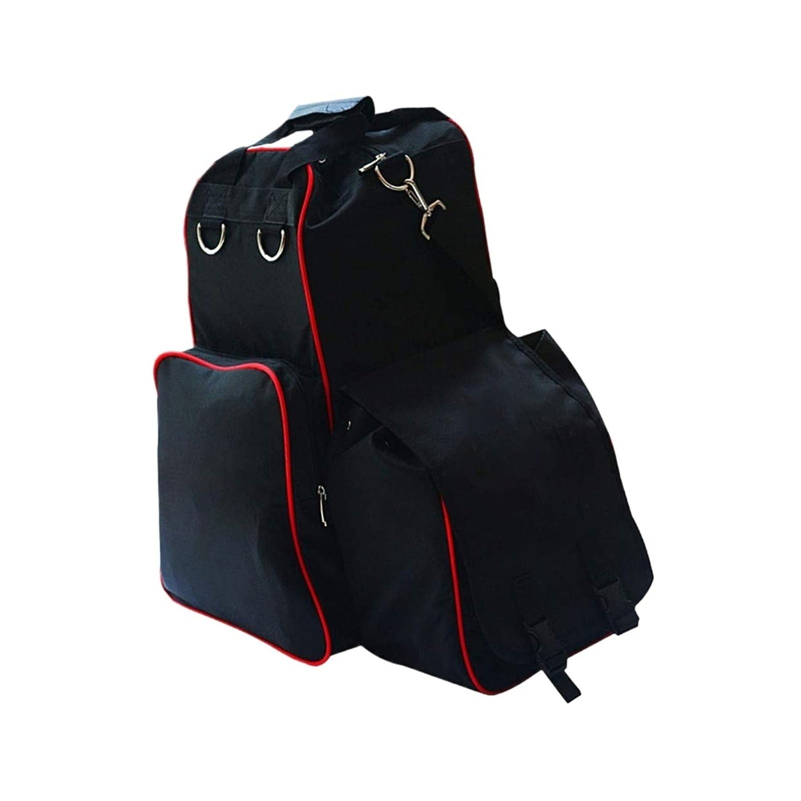 Zaino da equitazione con copertura antipioggia integrata, borsa portaoggetti per stivali e casco, tracolla regolabile