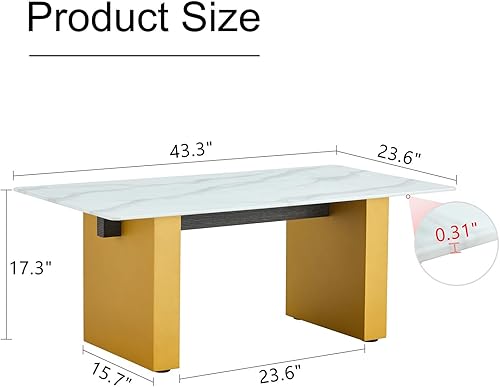 Miniatura 2 de Mesa auxiliar rectangular moderna con almacenamiento para sala de estar, mesa central moderna minimalista de imitación blanca, mesa de café para