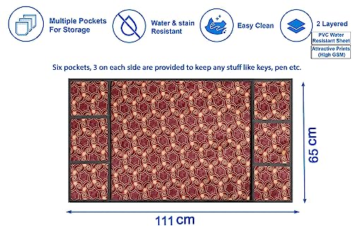 Image of The Furnishing Tree Fridge Top Cover Compatible for Samsung RT28T3C23NV /HL, 244 LTR WxL 65x111 in CM Packed Pattern Multicolor