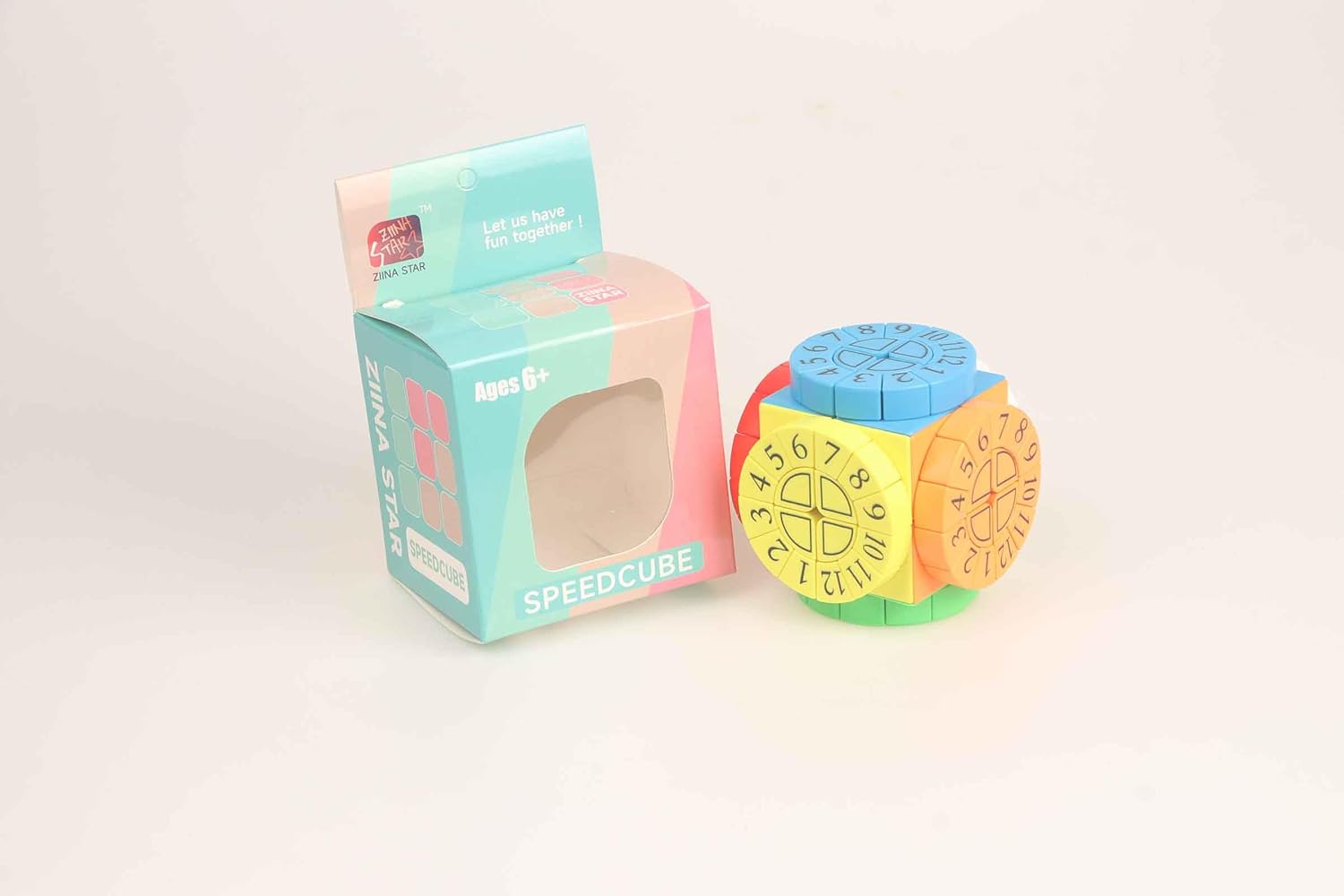 Time Machine 2x2 Speed Cube, UV Printing Cube Magic Cube Educational Puzzles Toys for Kids,Beginners and Adults (Stickerless) Numbered
