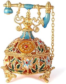 QIFU Hand Painted Telephone Style Jewelry Trinket Box, Unique Gift Home Decor, Best Ornament Your Collection
