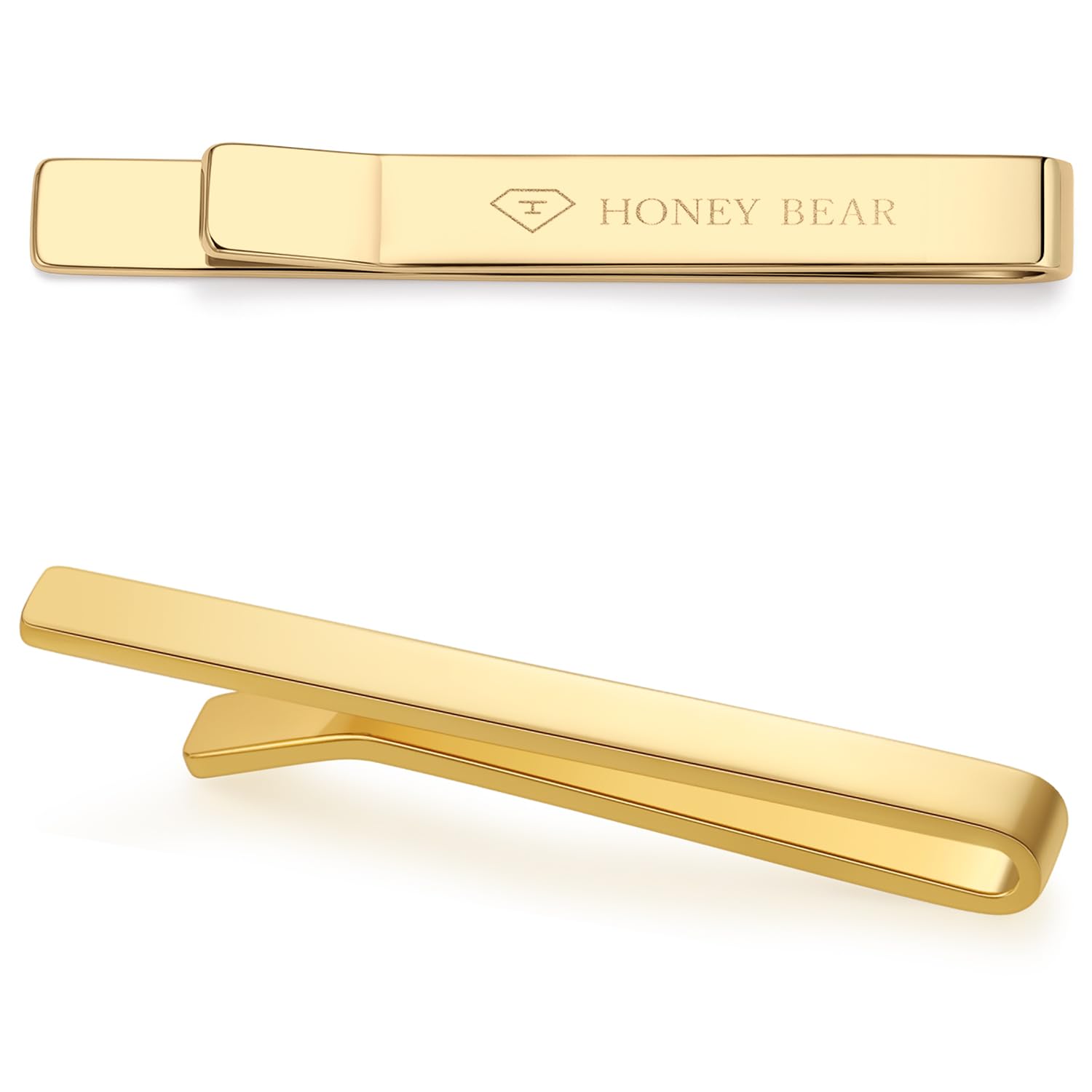 HONEY BEAR 1,57"/1,97"/2,12"/2,36" męskie klipsy do krawata dla normalnego rozmiaru/obcisły krawat dekoracja 4/5/5,4/6 cm