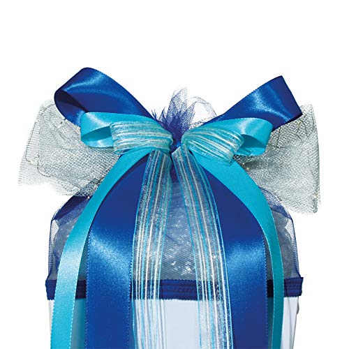 Preisvergleich Produktbild ROTH LED-Schultütenschleife fertig gebunden - Blue Star ca. 50x23cm