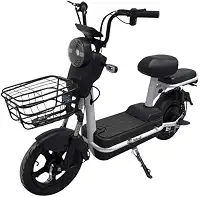 Bicicleta Elétrica 48V 12A Preta, Autonomia Estendida, Motor Potente, Conforto e Mobilidade Urbana, Bateria Recarregável, Economia e Alta Performance