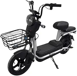 Bicicleta Elétrica 48V 12A Preta, Autonomia Estendida, Motor Potente, Conforto e Mobilidade Urbana, Bateria Recarregável, Economia e Alta Performance