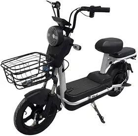 Bicicleta Elétrica 48V 12A Preta, Autonomia Estendida, Motor Potente, Conforto e Mobilidade Urbana, Bateria Recarregável, Economia e Alta Performance