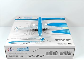 ACE HOBBY JC Wings Aerolineas Argentinas for Boeing B737 MAX8 LV-HKV 1:400 Aircraft Pre-Built Model