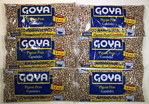 Goya Pigeon Peas 14 oz - Gandules pack of 6, 14 oz bags