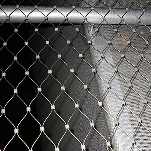 Rotolo di filo metallico zincato per recinzioni, in acciaio inox, flessibile, 1 x 15 m, anti-caduta, resistente, filo argentato da 2 mm, per pollame, animali domestici e protezione da giardino