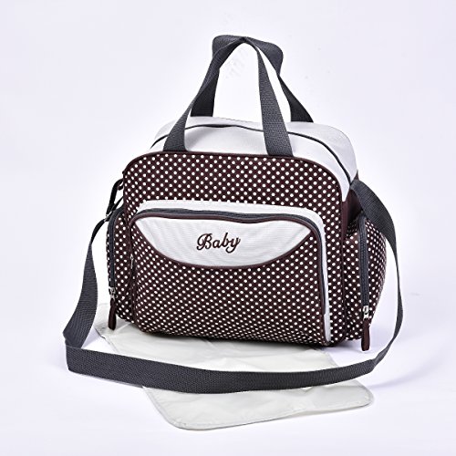 Borsa per pannolini, design grigio a pois 6600