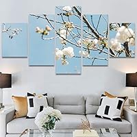 SIGNWIN 5 Panel Canvas Wall Art Modern Art Bohemian Bouquet Colorful Cool Floral Group Multicolor Photography Realism for Home Decorations Ready to Hang - 60