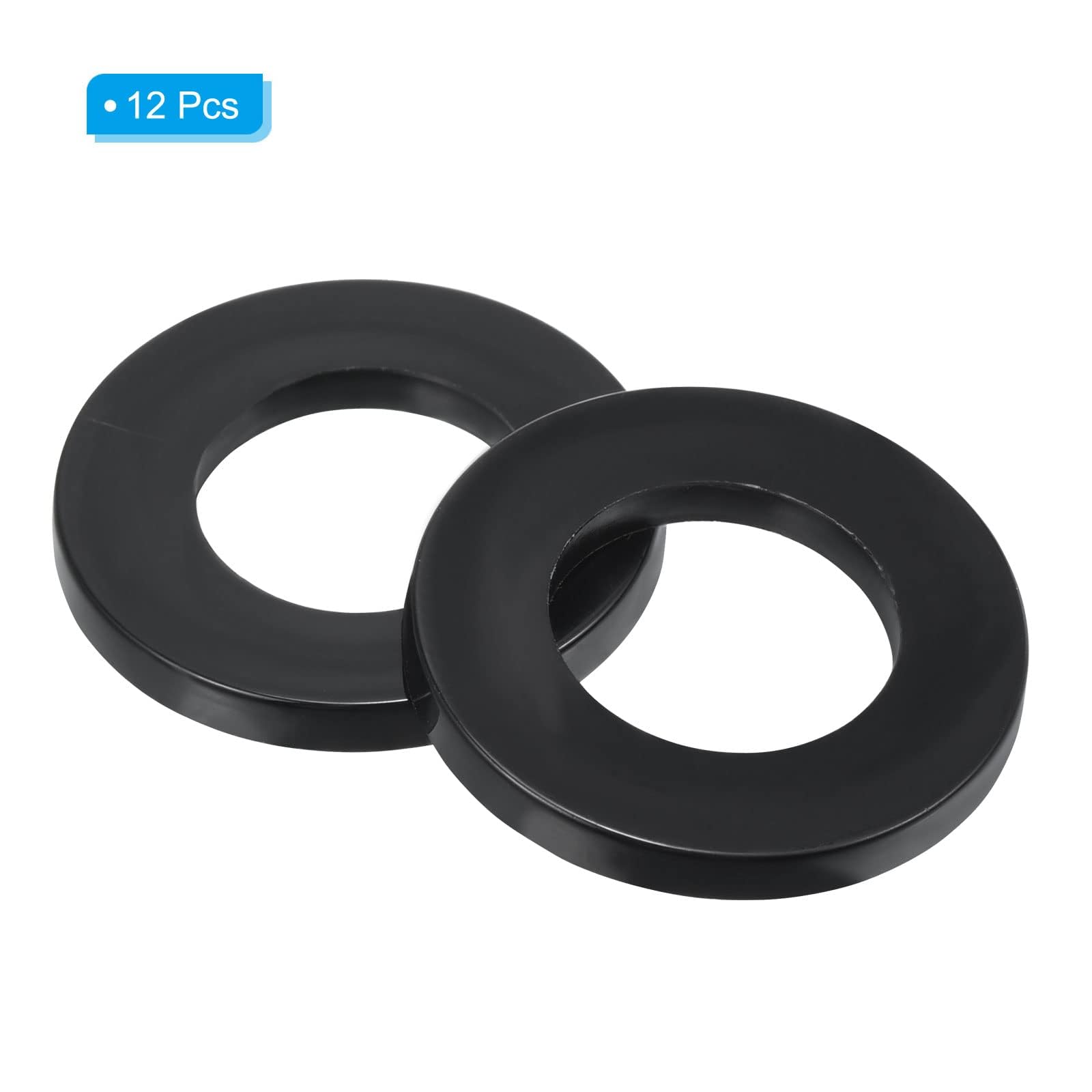 TOP-VIGOR 12Pcs Black Nylon Flat Washers - Image 3