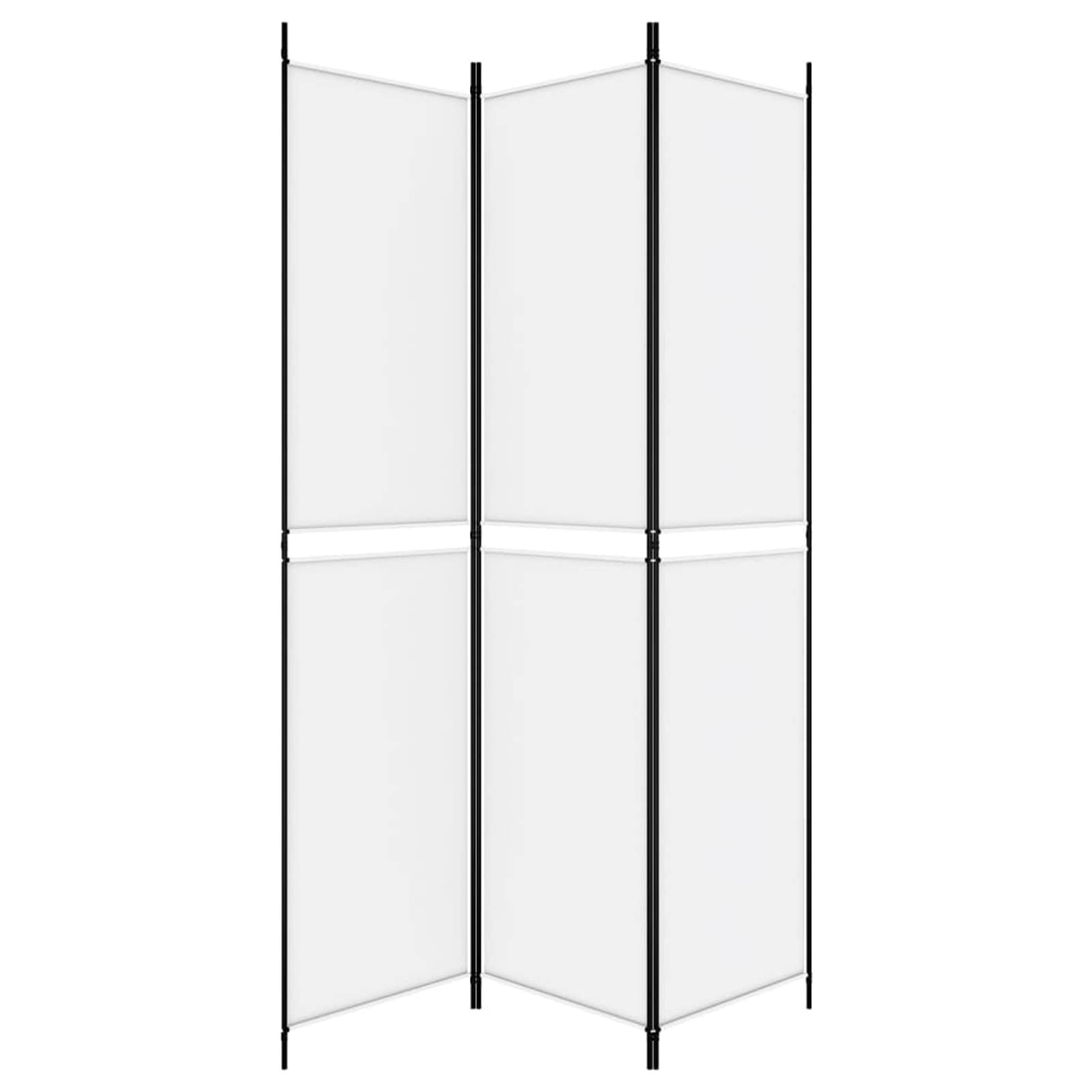 Divisorio a 4 Pannelli Bianco 240x200 cm Tessuto