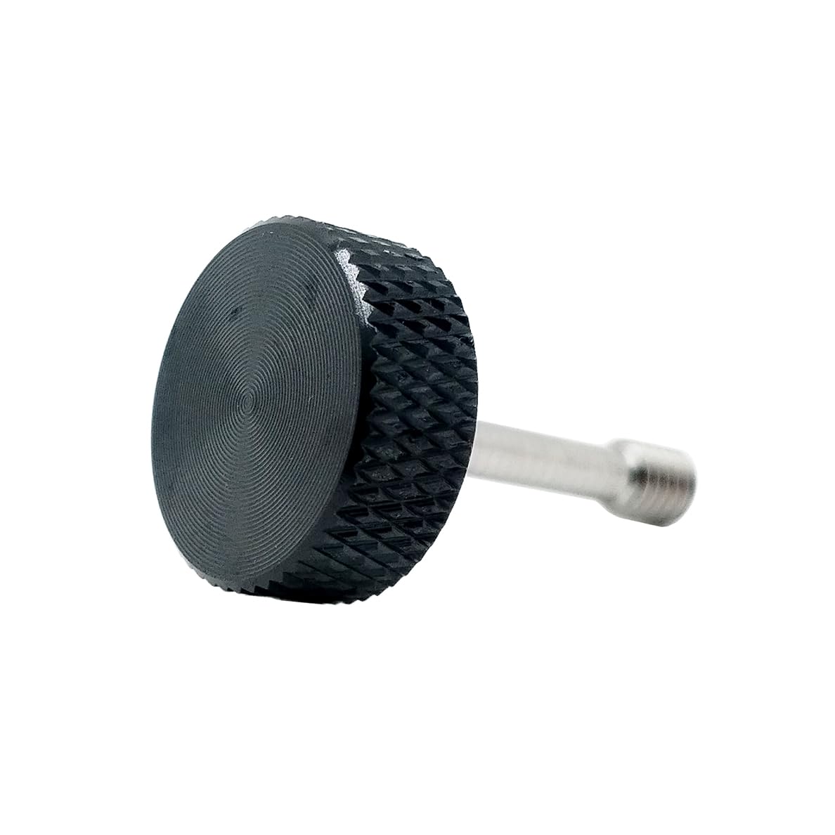 Lot de 4 vis imperdables M3 x 12 mm, à tête moletée, moletées, en aluminium et acier inoxydable, moletées (noir, M3 x 10 mm, D : 16 mm)