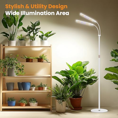 Kullsinss Plant Grow Light, Full Spectrum Plant Light for Indoor Plants Height Adjustable Halo Grow Lamp with 3 Color Modes - Image 2