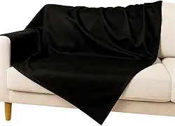 Manta Sued Aveludada para Sofá Grande Conforto e Sofisticação em Cada Toque(Preto,2 Lugares)