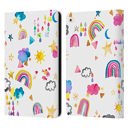 Head Case Designs Licenciado Oficialmente Ninola Sky Kids Fantasy Patrones de Acuarela Carcasa de Cuero Tipo Libro Compatible con Apple iPad Air 2 (2014)