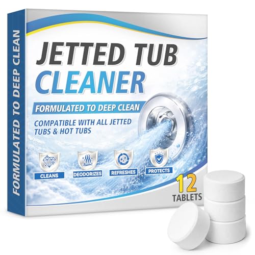 Bellisinno Jetted Tub Cleaner Bathtub Tabs, Bathtub Cleaner for Whirlpool, Spa Tubs & Hot Tubs, Deep...