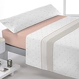 Ciberdescans Juego de Sábanas Pyra de REIG MARTÍ con Funda/s de Almohada y Bajera Ajustable (Cama 90cm, C01)