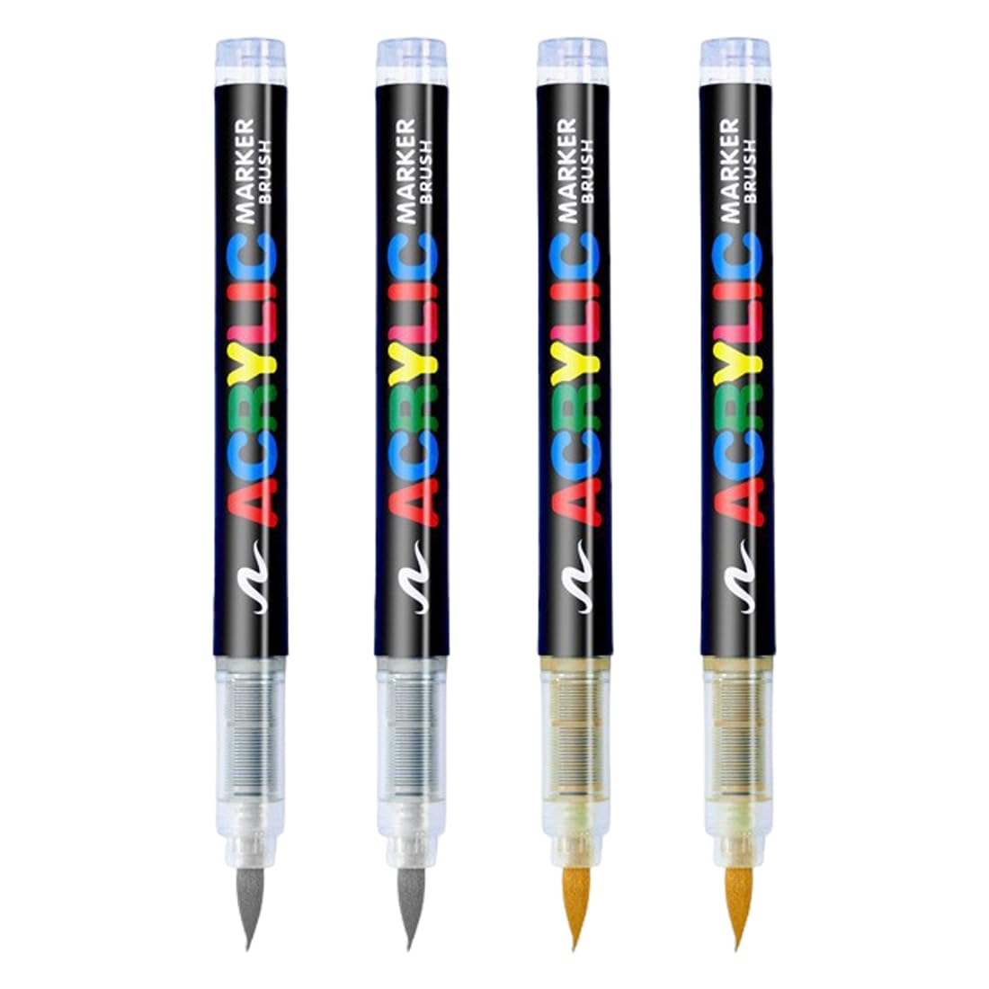 4 Rotuladores Textiles Blanco y Dorado Permanentes Lavables Punta Suave 1-5mm Marcadores para Tela Resistentes al Agua y a la Luz para Diseños en Camisetas