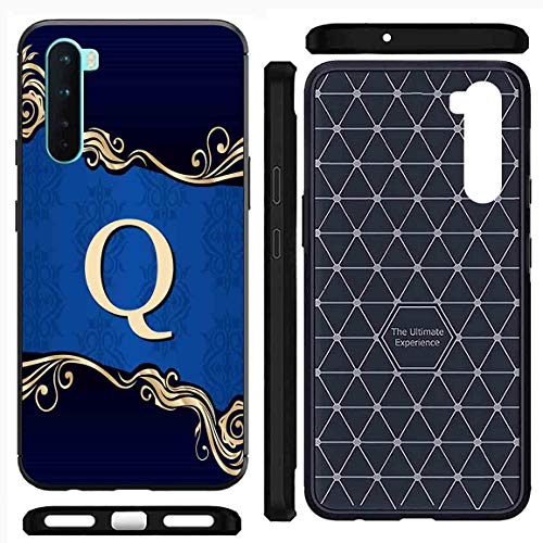 Image of Amazon Brand - Solimo Designer Blue Pattern Alphabet-Q Printed Soft & Flexible Hybrid Back Case Mobile Cover for OnePlus Nord