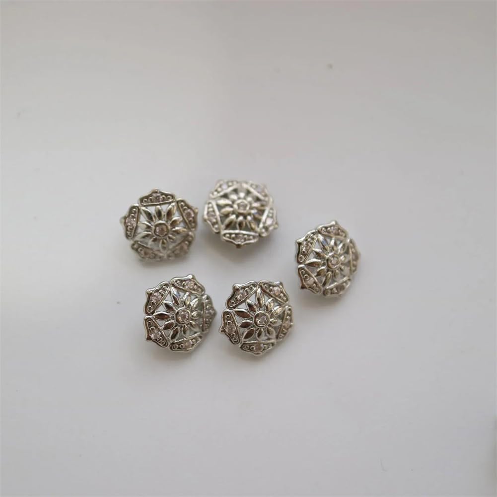 Botones pequenos de diamantes de imitacion de circonita cubica decorativos para ropa