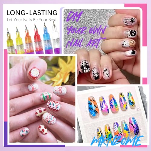 Image of 12 Color Nail Art Pens, 2026 Upgrade 0.5 MM Nail Polish Pens Drawing Painting Point Liner Acrylic Painted Pen Kit, DIY Nails Art Design Manicure Tools Christmas Gifts (2 Set)