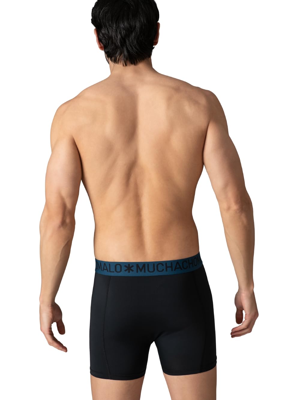 Muchachomalo Uomo Boxer 6-Pack, Tinta Unita, Microfibra, Fascia Elastica
