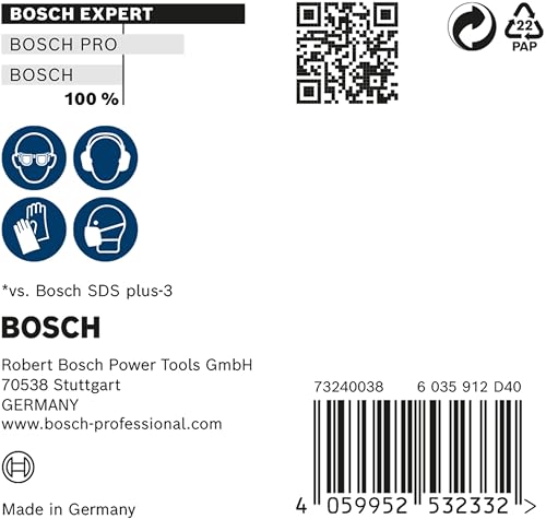Bosch 1x EXPERT SDS plus-7X Hammerbohrer (für Weichgestein, Harter Stein, Ø 6,00 mm, Professional Zubehör Bohrhammer)