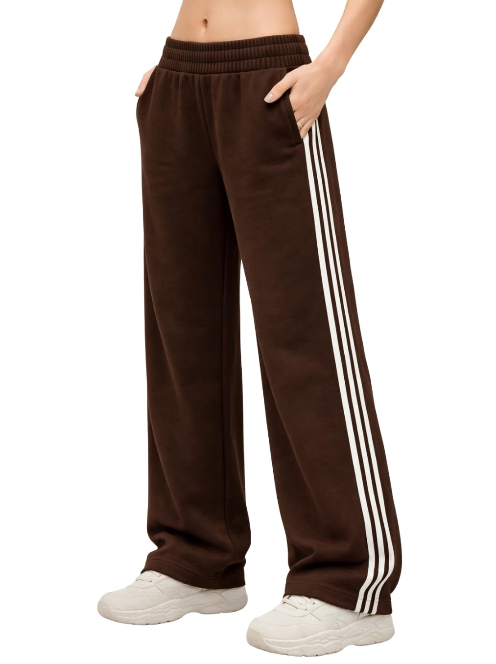 Women's Straight Fit Fleece Track Pant | Winter Warm Joggers with Side Pockets | Soft Thermal Casual Sweatpants for Gym, Travel, Home (Unisex Fit)-image-29