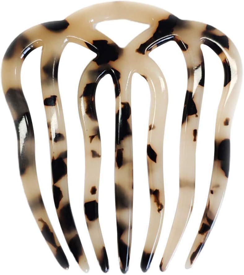 French Twist Hair Side Comb Hair Fork Clip Hollow Out Wavy Hair Pin Stick 7 Teeth Hairpin Hair Combs Styling Tools and Appliances