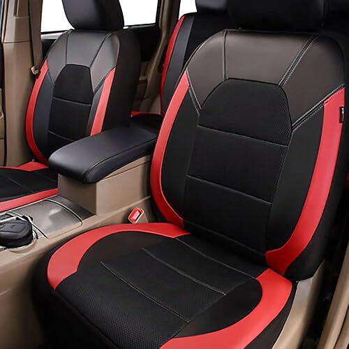 Miniatura 3 de Asiento delantero de coche para Dacia Sandero Stepway Fila delantera de piel sintética + funda de asiento de tela cómoda para asiento de automóvil,