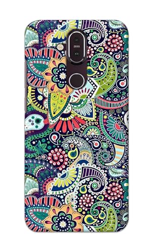 Image of Printed Hard Back Cover for Nokia 8.1 Back Cover (Miraculous Patterns) -190724(DP)
