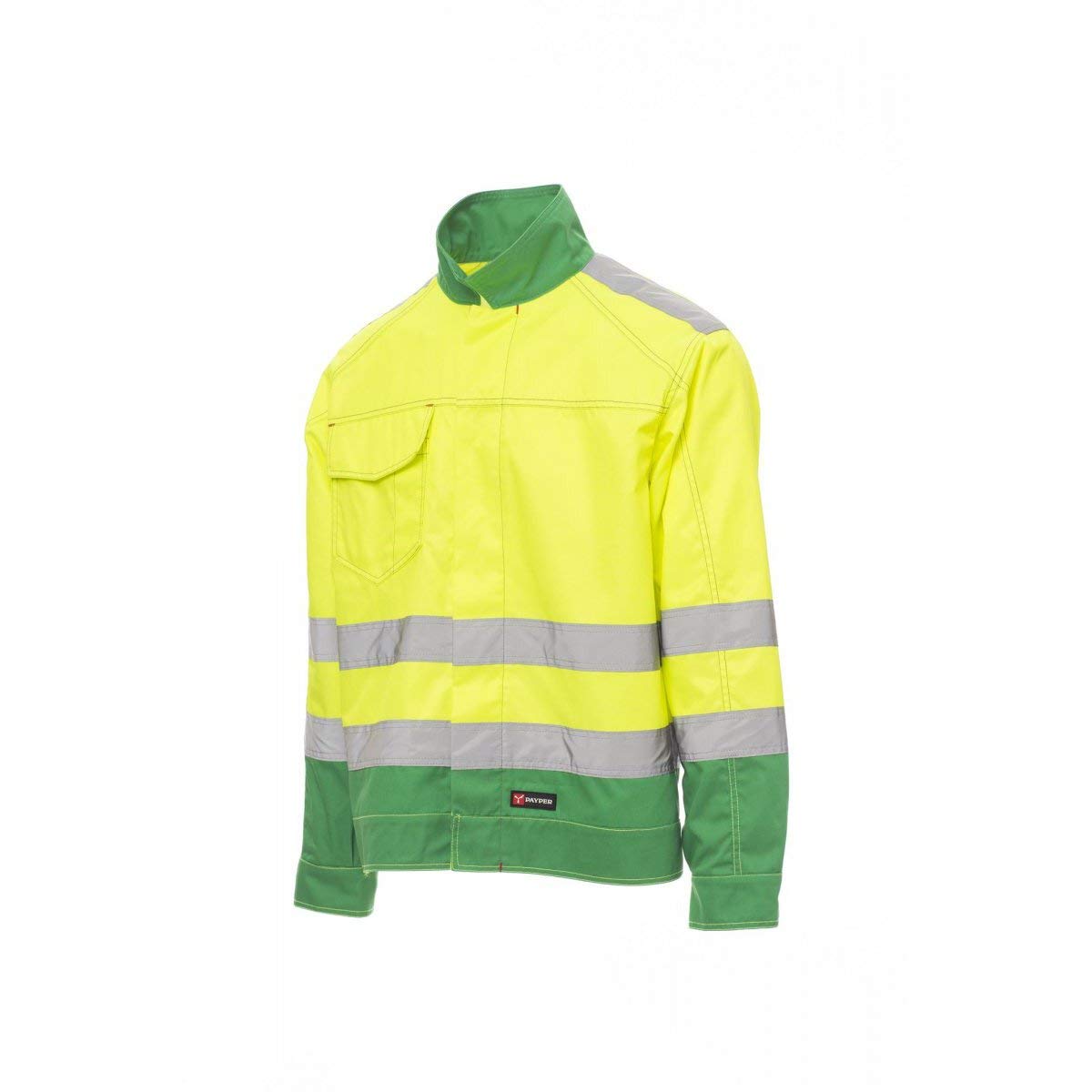 Payper Safe HI-VI Jacket per Uomo e Donna con Cinturone Smartphone Influenzante Giallo/Viola - Dettaglio