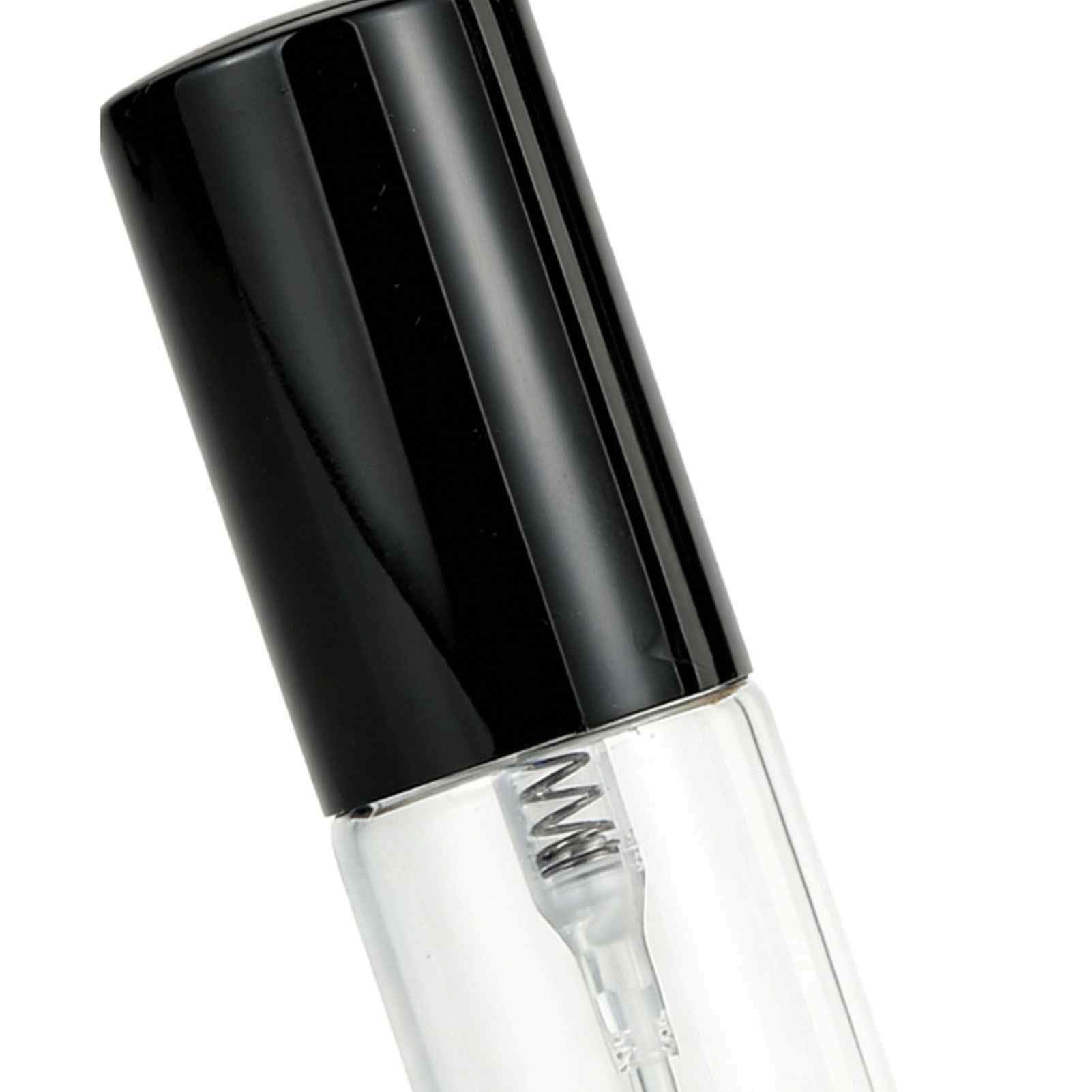 Set di mini flaconi spray per profumo in vetro trasparente, ricaricabili, 5 ml, per viaggi, vita quotidiana, 50 pezzi (vetro nero da 5 ml)
