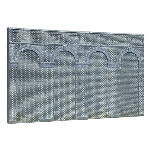 Hornby R7373 OO Gauge High Level Arched Retaining Blue Brick Walls x 2, Model Railway Accessories