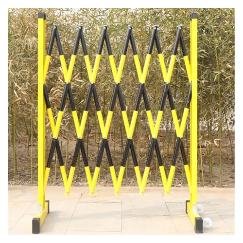 JYBNBBE Telescopic Traffic Fence Folding Portable Scissor Gate,Barricade gateExpandable Barricade, Outdoor Expandable Mobile Barricade, Folding Industrial Mobile Barrier, Retract,Black-47x118in