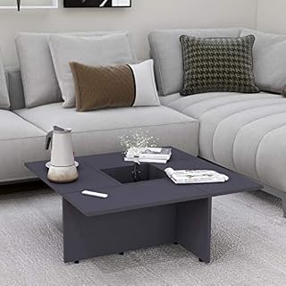 vidaXL Coffee Table Home Interior Living Room Indoor Furniture Accent Side Tea End Couch Sofa Laptop Snack Stand Black Engineered Wood
