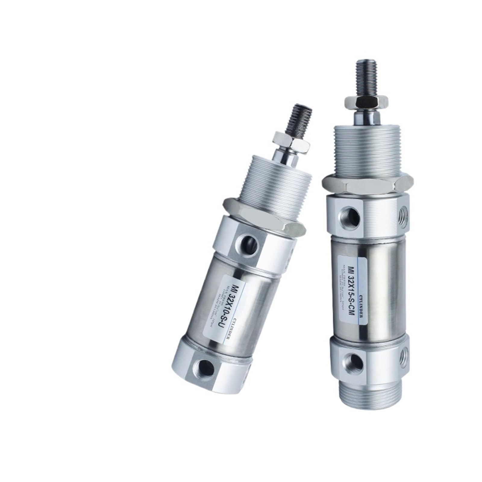 Mini vérin pneumatique MI32 avec course de 300mm et fixation double S-CM