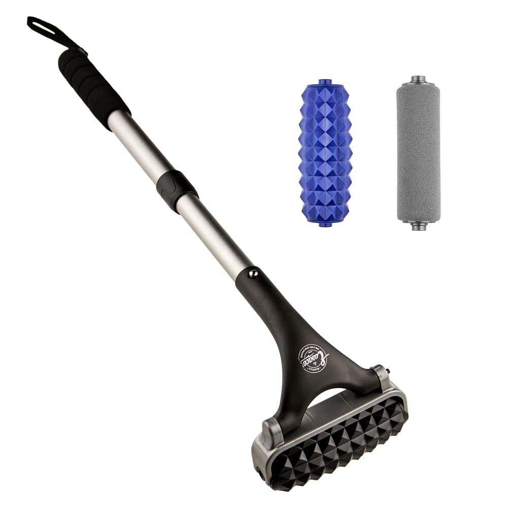 EASACE Multi-Tool Lotion Applicator for Back & Body,Long Handle 2 Replacement Body Massage Roller and Extention Back Scratcher for Men and Women