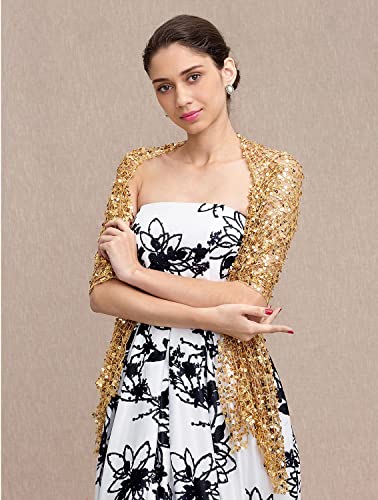 Sparkling Metallic Shawls and Wraps with Buckle for Evening Party Dresses Wedding Party2