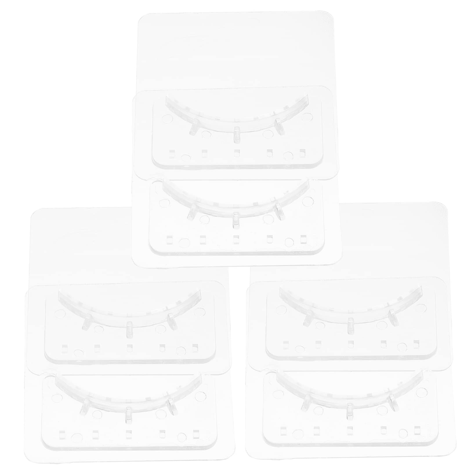 POPETPOP 18paires Support De Rideau De Adhésif Supports Muraux Pour Tringle à Rideaux Fixation Sans Perçage Pour De Bain Et Serviettes Transparent