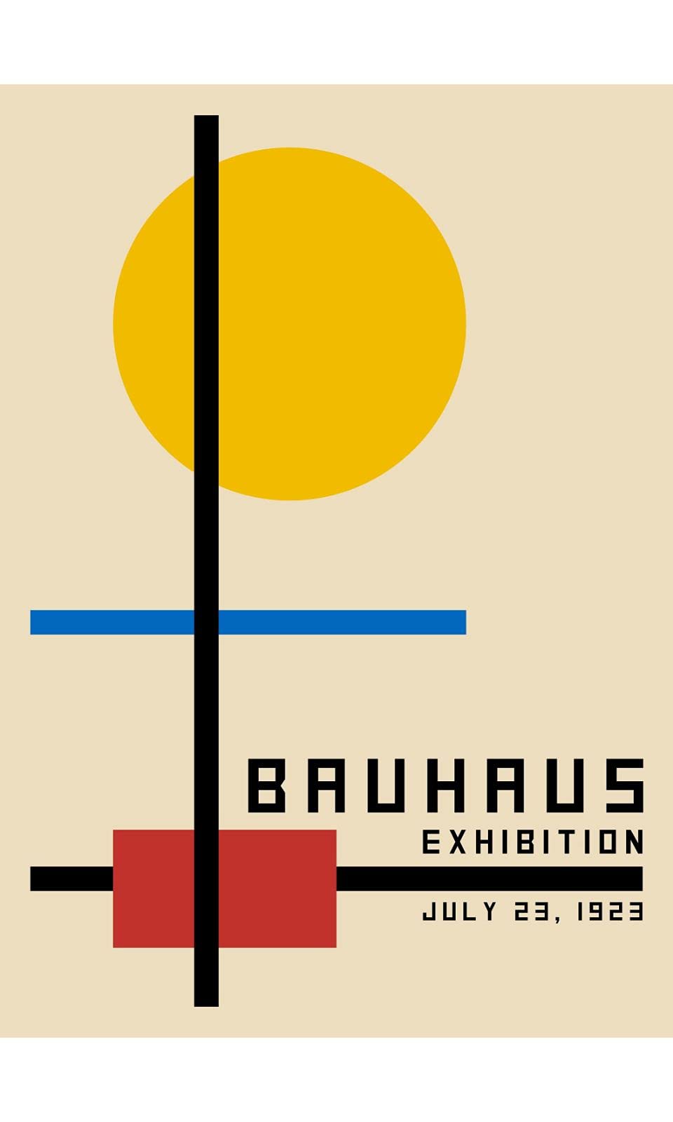 Bauhaus - Exhibition of July 1923 Poster - 30x40 cm